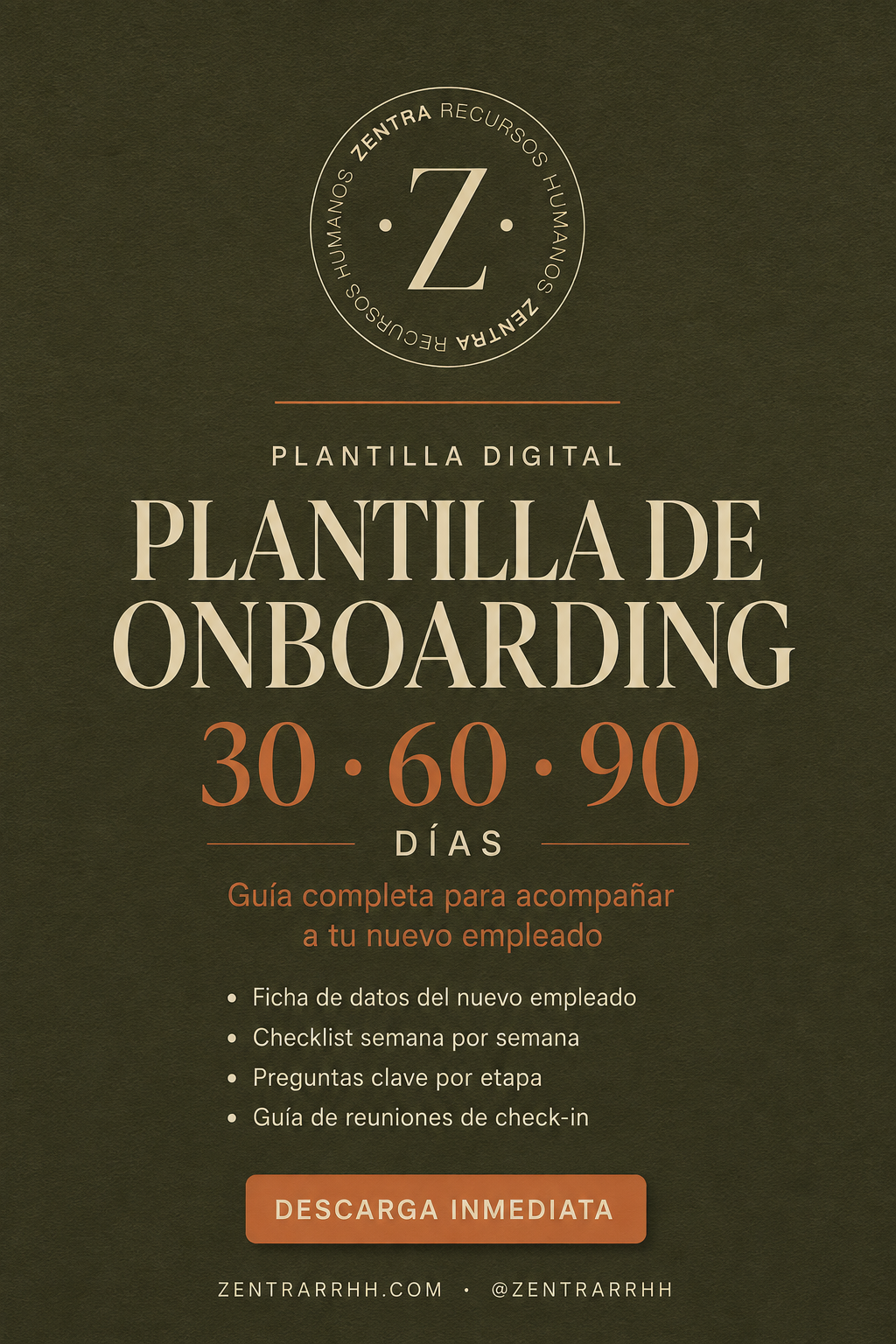 Plantilla de Onboarding: Plan 30 · 60 · 90 Días